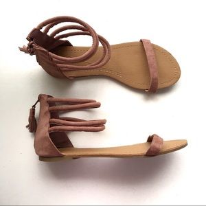 Charlotte Russe Zip Up Sandals SIZE 8